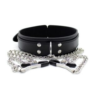Collier BDSM avec pinces tétons
