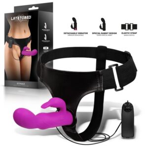 Gode ceinture avec gode lapin télécommandé