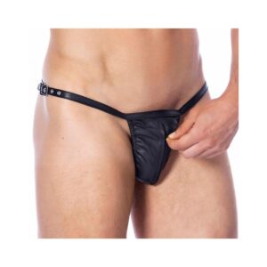 String en cuir pour homme avec fermeture éclair
