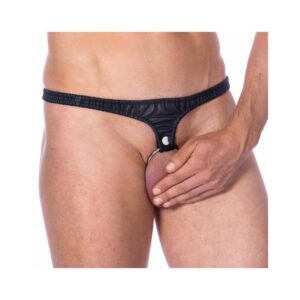 Ceinture en cuir avec anneau d'entrejambe