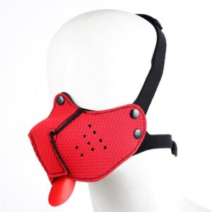 Masque BDSM chien rouge