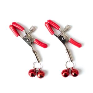 Pince téton clochettes rouges