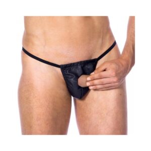 String en cuir ouvert pour homme élastique