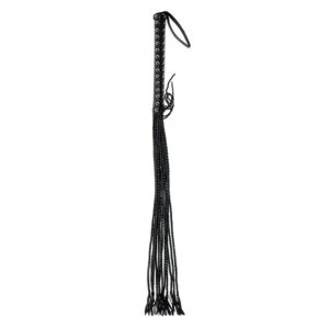 Fouet BDSM en cuir 90cm